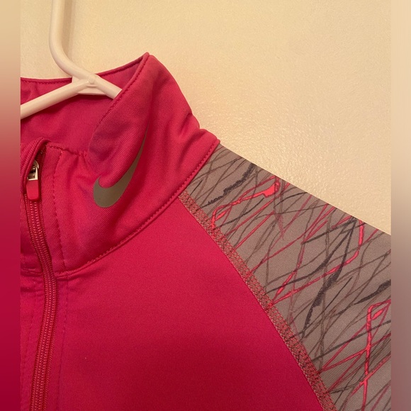 Nike Pro Combat Dri-Fit Pink Camo Zip Sweatshirt - Size Small - Picture 8 of 12